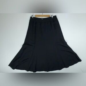 Sigrid Olsen Linen Blend Side Zip Flare Midi Skirt Womens Size 10